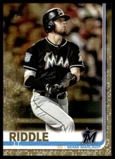 2019 Topps J.T. Riddle #607 Gold #'d /2019 Miami Marlins