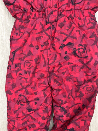 Obermeyer Kids Size 7 ReversibleSnowsuit Ski Suit Black & Red Belted Vintage - Picture 13 of 24