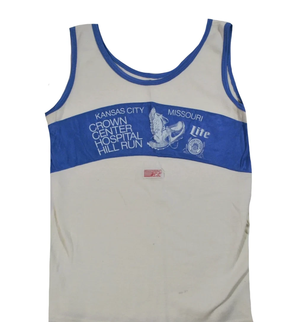 Vintage Lite Beer Sponsor 80s Kansas City Runner Running Track Tank Small