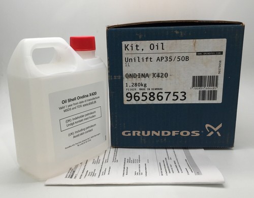 Grundfos 96586753 Kit Oil Ondina X420 1L Shell Ondina 919 Code 001E1425 ...