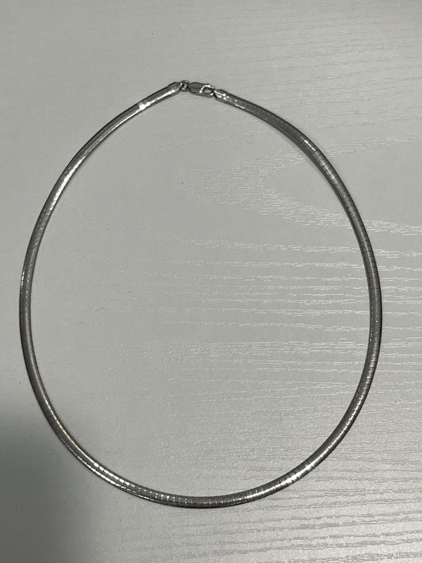 18” Italian 925 Sterling Silver Omega Necklace 20 Grams