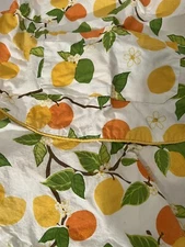 DII Vtg Style Adjustable Apron W/ Ruffles & Pockets-Lemon Lime & Orange Design