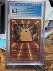 CGC 8.5 Blue Label Pikachu Gold Metal Promo 58/102 Celebrations Ultra Premium