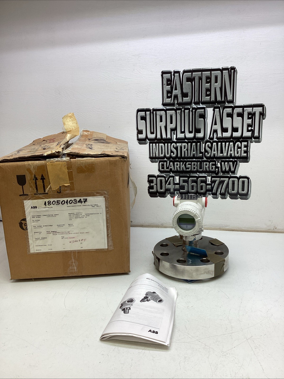 ABB 264HCQ2JEFHNA1 Digital Pressure Transmitter 1160 PSI NIB
