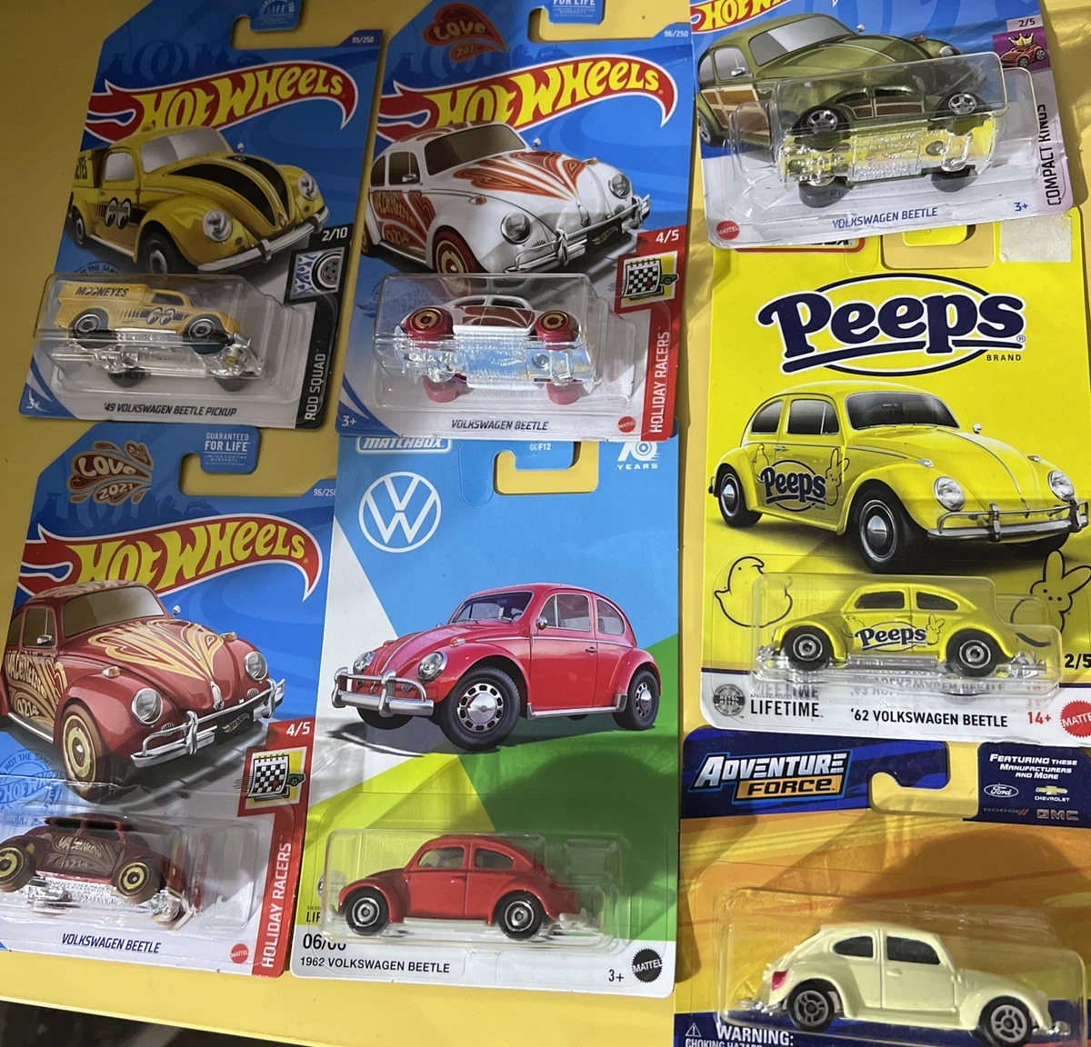Hot Wheels Volkswagen Beetle Contemporary Manufacture Diecast Cars