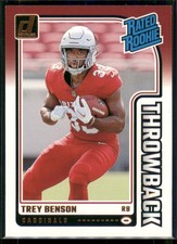2024 Donruss Trey Benson Rated Rookies Throwback #11 Arizona Cardinals