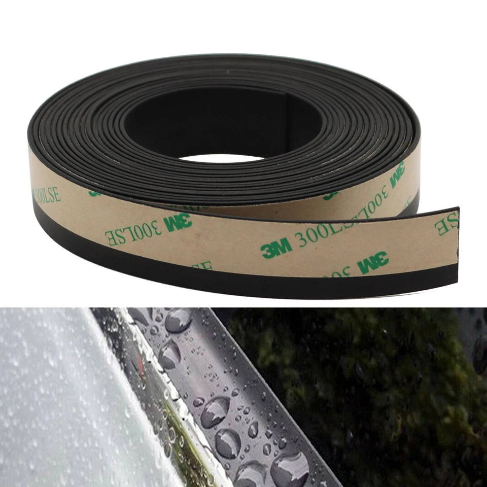 4M Rubber Seal Strip Car Front Rear Side Window Trim Edge Moulding Weatherstrip - Image 2 of 4
