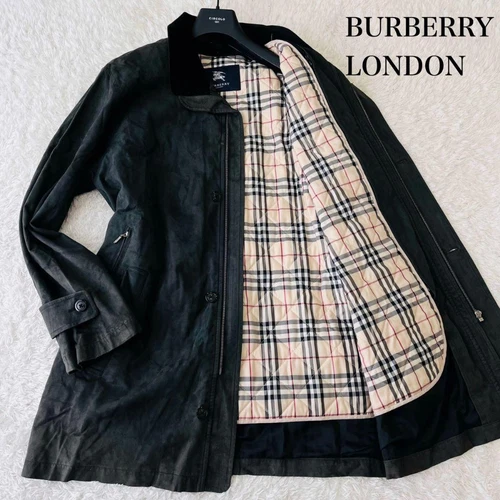 Cappotto militare Burberry London nero poliestere piumino taglia L US:M autentico