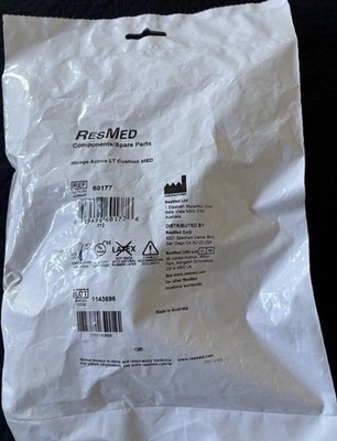 ResMed Mirage Activa LT 60177 Medium Cushion with Clip Factory Sealed M New