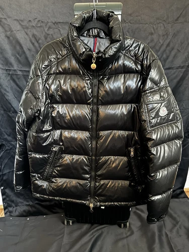 Giubbotto uomo Moncler nero Maya piumino puffer jacket taglia 4
