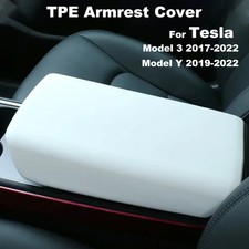Car Center Console Armrest Pad For Tesla Model 3 Y 2017-2024 TPE Soft Case Lid