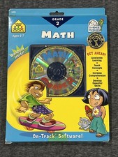 2000 School Zone, MATH Grade 2, CD-ROM and Workbook, pre-owned