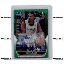 2022-23 Bowman U Chrome - Green #37 JJ Starling Rookie Auto /99