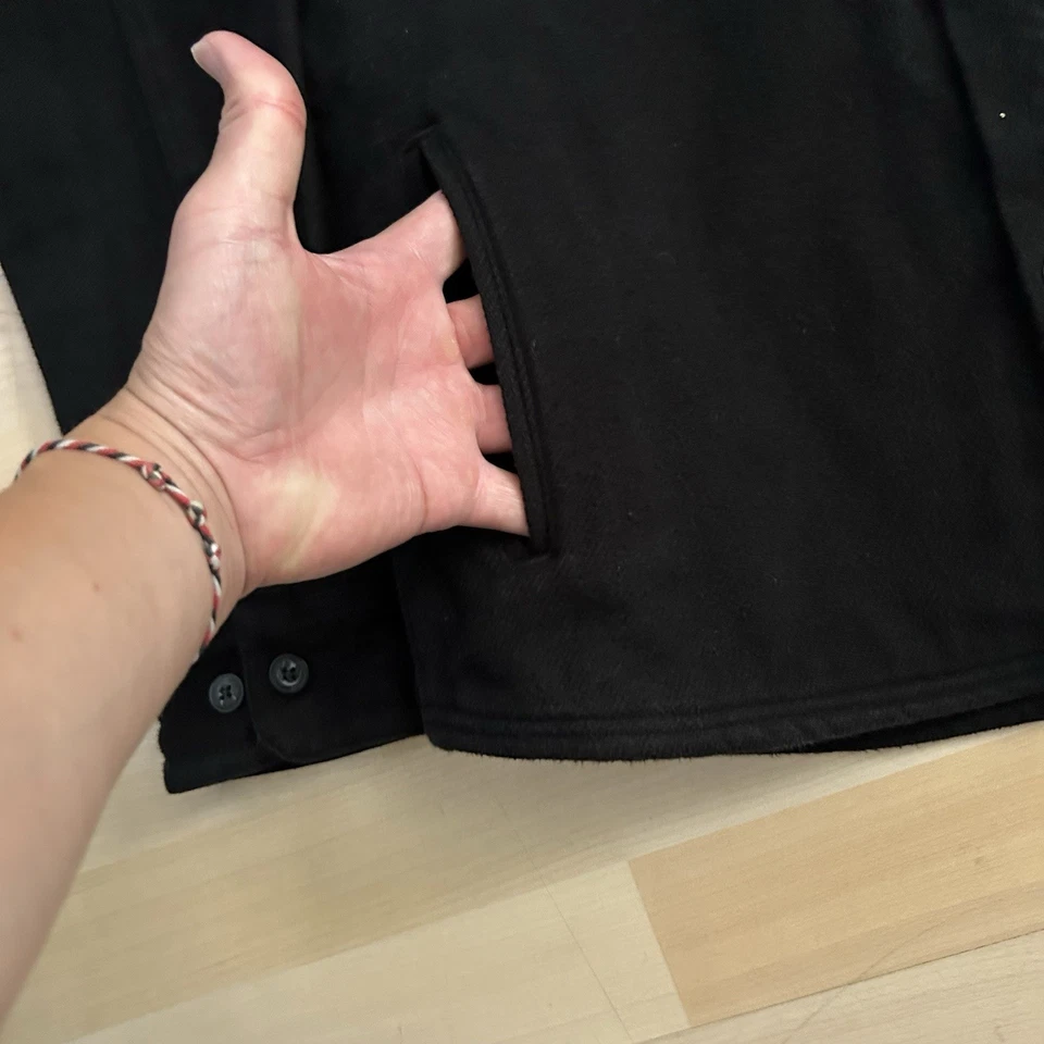 RVCA Archy Men’s Button Shirt Long Sleeve Heavy Black Size M RARE - Image 3 of 4