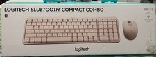 Logitech Bluetooth Compact Keyboard  Mouse Plug  Play Pink
