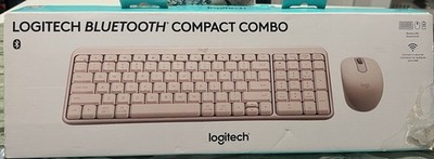Logitech Bluetooth Compact Keyboard & Mouse Plug & Play Pink