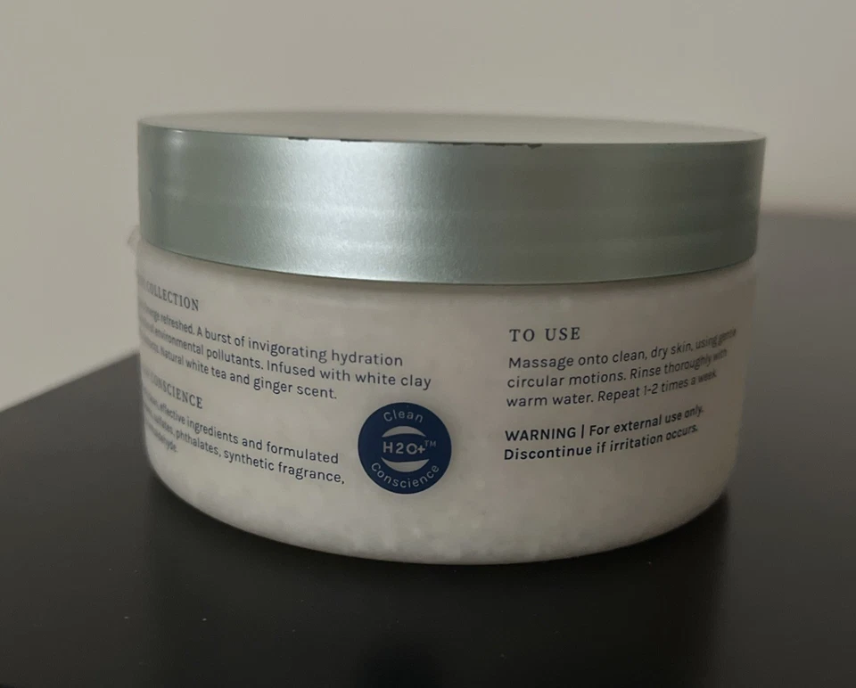 H2O+ 排毒白色粘土身体磨砂膏 8.5 盎司 - 请参阅说明 — 第 4/4 张图片