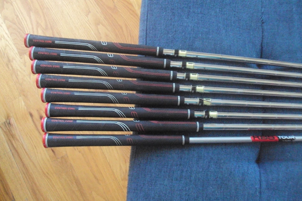 KZG Forged ME-1 irons 5-PW Dynamic Gold S300 stiff steel std length & XRS GW/SW. - Image 2 of 4