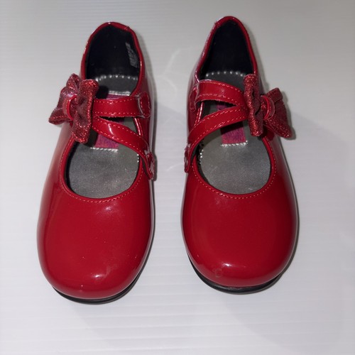 Rachel Shoes Sz 8 Girls Kids Patent Leather Red Mary Jane Dress Shoes - Picture 3 of 5