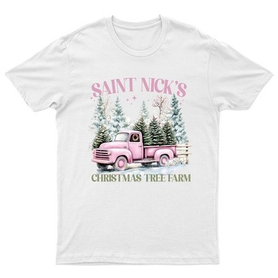 Saint Nicks Weihnachtsbaum T-Shirt Unisex Retro Saisonal Lustig Weihnachten...