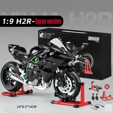 1:9 Scale Alloy Kawasaki Ninja H2R Motorcycle Model with Smoke & Sound Effects
