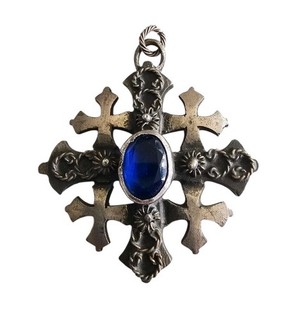 Silver 800 Vintage Antique?? Bethlehem Cross