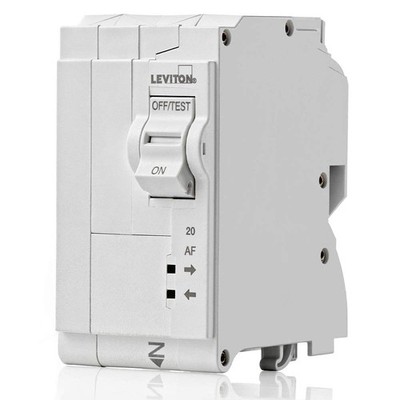 Leviton 20A 2-Pole Plug-On AFCI Branch Circuit Breaker, Hydraulic Magnetic----