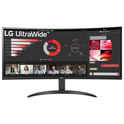 LG 34WR50QK-B 34'' 1440p WQHD 100Hz 5ms GTG Curved VA LED FreeSync Gaming Monitor