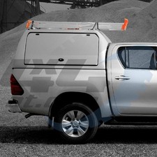 Ex-Demo Toyota Hilux 2016- ProTop High Roof Gullwing in 040 White with Solid ...