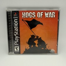 Hogs of War (Sony PlayStation 1, 2000) PS1 Black Label W/ Manual Tested Rare