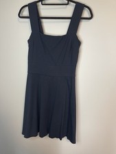 Banana Republic Milly Collection Women’s Black Contrast Zip Skater Dress Size 4