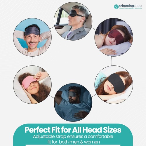 Comfort Sleep Mask Lightweight Foam Eye Cover 3D for Travel Meditation Unisex - Picture 29 of 167