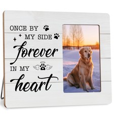 Pet Memorial Gifts for Dogs Sympathy, Loss of Dog Gift Picture Frame, Once by...