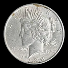 1923 Peace Silver Dollar, AU