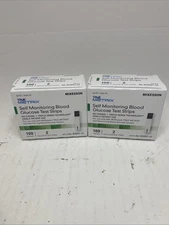(2) McKesson 06-R3051-41 True Metrix Self Monitoring Blood Glucose Test Strips