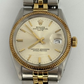 Rolex OP Date Stainless Steel & 18k Gold 34mm Automatic Watch 1500