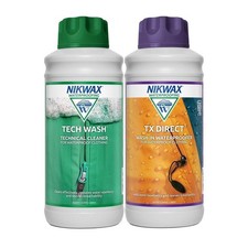 Nikwax Tech Wash and TX Direct Twin Pack - 2x300ML, Travel Essentials 34.98 per litre