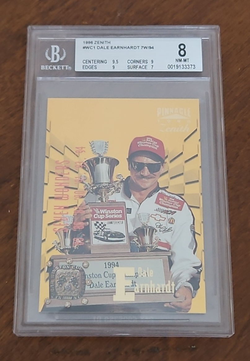 1996 Pinnacle Zenith Highlights Dale Earnhardt Seven Wonders Gold