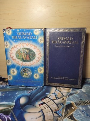 PAIR Srimad Bhagavatam 1st & 2nd CantoPart 1 &2 Divine Grace Hardcover 1978