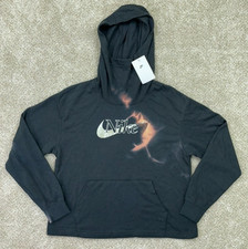 Nike Sweater Women's Small Black Hoodie Sweatshirt Funnel Neck DM1734 010