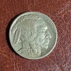 1937-D Buffalo Nickel - Full date, 1/2 horn