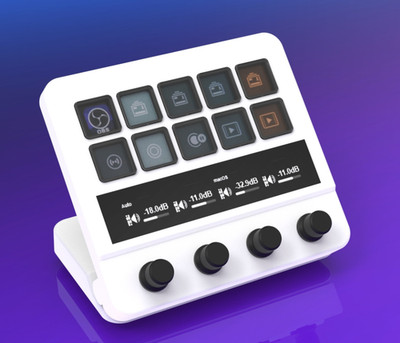 Stream Controller Customizable LCD Macro Keys Content Creator Streaming - White
