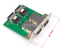 Dual Ports Mini SAS SFF-8088 To 36Pin SFF-8087 PCBA Female Adapter PCI Bracket