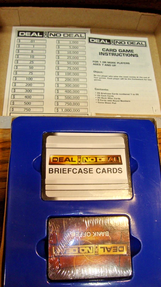 Deal or No Deal Board Game 2006~Score Pad~Bank Offer~Cash & Briefcase Cards  848 - Image 2 of 4