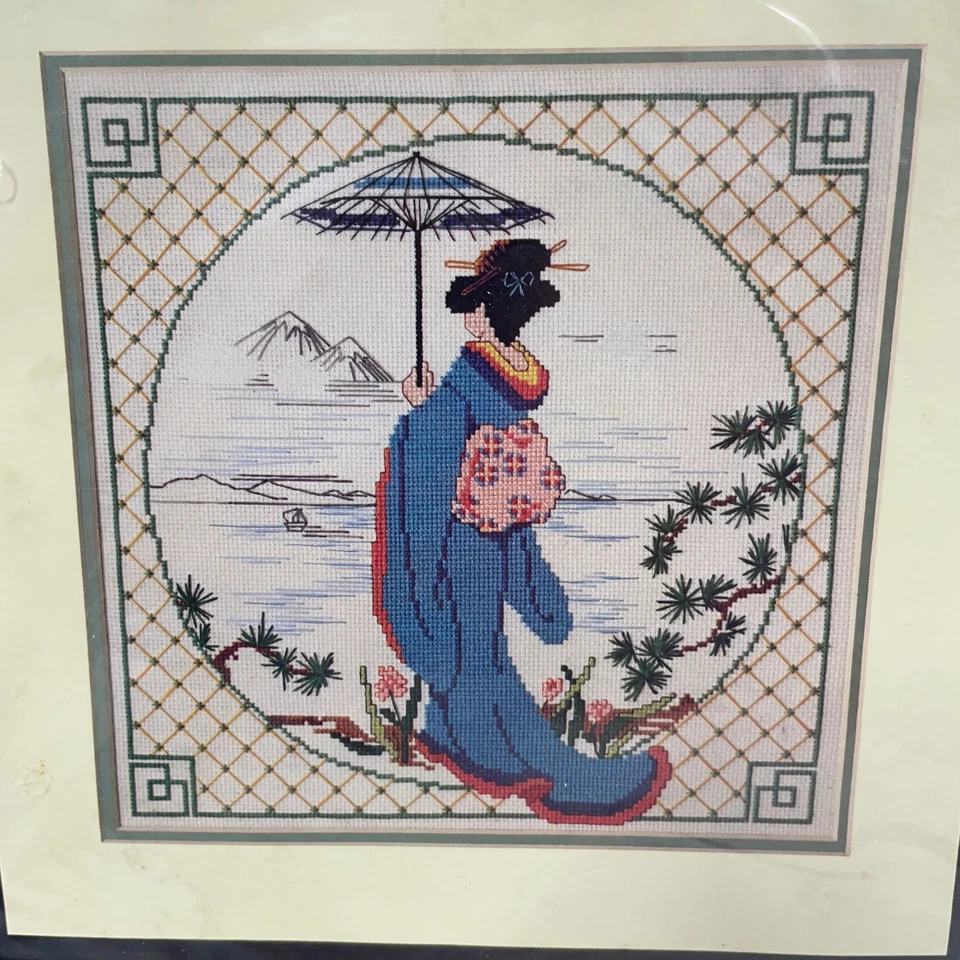 Kit de punto de cruz contado dimensiones Serene Shores marco 12x12 tela Aida de 14 quilates Foto 2 de 4