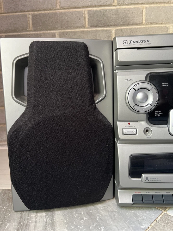 Emerson Stereo System 3 Compact Disc Double Cassette Hi-Speed Dub Tested/Works - Image 4 of 4