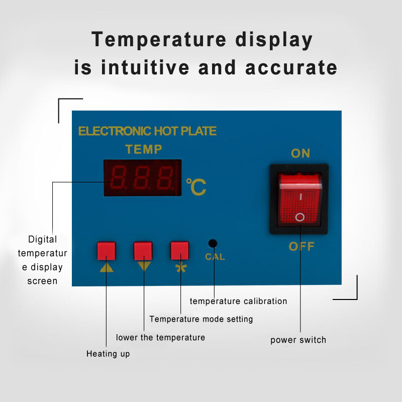 700W Electric Heating Plate Preheating Station, 0-400℃ Adjustable Soldering Hot Plate, 200X200MM Electronic Hot Plate Preheating Station For Main Board Component Mobile Screen Temperature - Online Marketplace