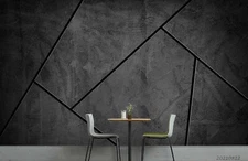 3D Black Geomatric Wallpaper Wall Mural Removable Self-adhesive Sticker438