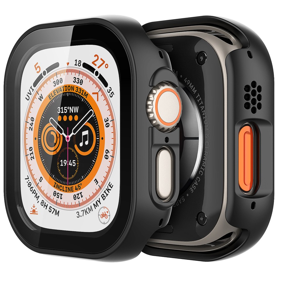 PC Case For Apple Watch 29Series Ultra4049mm Glass Screen Protector