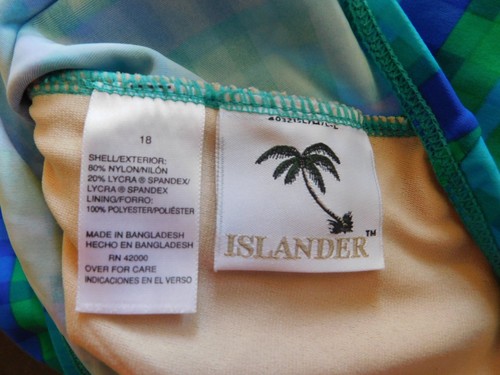 ISLANDER One Piece SWIMSUIT Swim wear High Cut Beautiful Size 18 - Picture 3 of 5